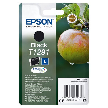 Epson Apple Singlepack Black T1291 DURABrite Ultra Ink C13T12914012