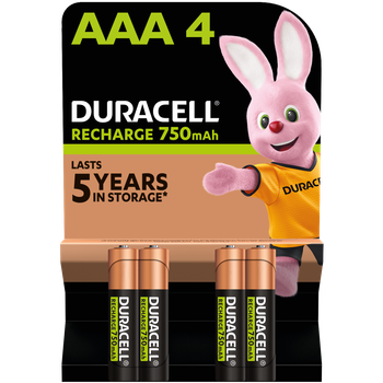 Duracell Rechargeable Plus AAA 750mah Pack of 4 5017770
