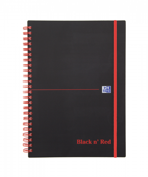 Black n` Red Wirebound Ruled Polypropylene Notebook A5 Pack of 5 100080140