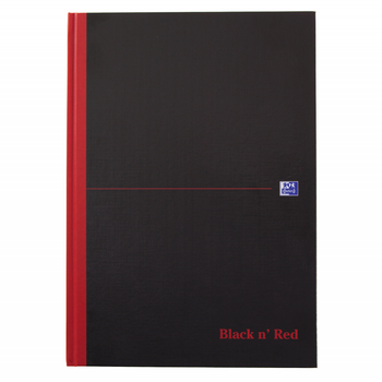 Black n` Red Casebound Smart Ruled Hardback Notebook A4 100080428