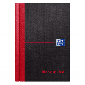 Black n` Red Casebound Hardback Notebook 192 Pages A6 Pack of 5 100080429