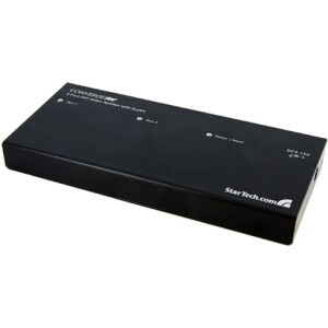 Startech 2 Port Dvi Video Splitter With Audio 1 X Dvi-I Dual-Link Video In ST122DVIA