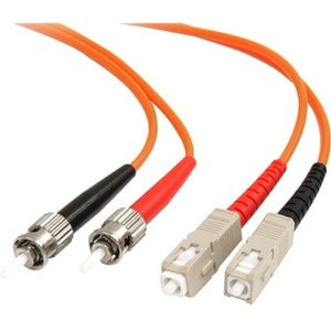 Startech 2M Fiber Optic Cable Multimode Duplex 62.5/125 Lszh St /Sc Om1 St To Sc FIBSTSC2