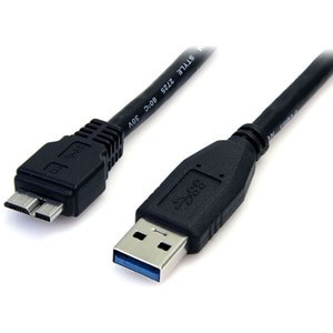 Startech 0.5M 1.5Ft Black Superspeed Usb 3.0 5Gbps Cable A To Micro B M/M Connec USB3AUB50CMB