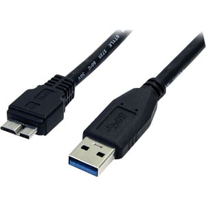 Startech 0.5M 1.5Ft Black Superspeed Usb 3.0 5Gbps Cable A To Micro B M/M Connec USB3AUB50CMB