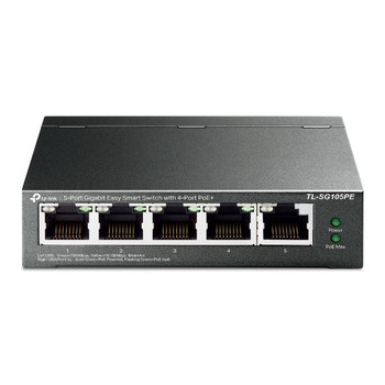 TP-Link 5-Port Gigabit Easy Smart PoE Switch with 4-Port PoE+ TL-SG105PE
