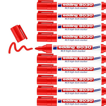 edding 8030 NLS high-tech marker red Box of 10 EDD8030002
