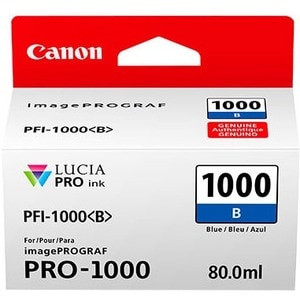 Canon Pfi-1000B Blue Ink Cartridge. Colour Ink Type: Pigment-Based Ink Colour In 0555C001