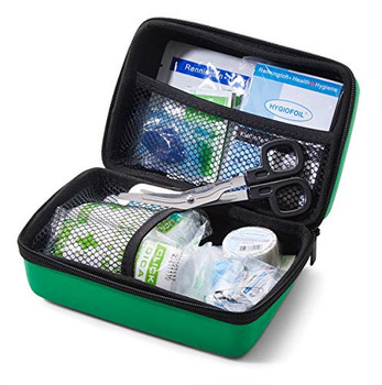 Click Medical Bs8599-1 Travel First Aid Kit In Small Feva Bag Green CM0266