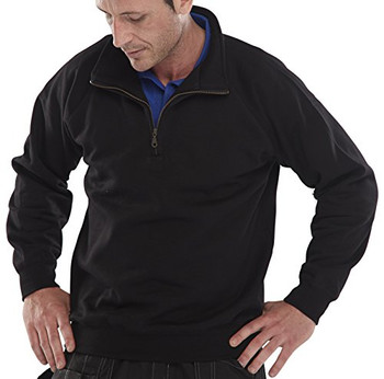 Beeswift Quarter Zip Sweatshirt Black Size XS CLQZSSBLXS