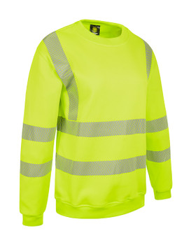 Beeswift Womens Hi-Vis Sweatshirt Saturn Yellow Size 4XL WSSENSY4XL