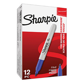 Sharpie S0810950 Fine Blue Pens Box of 12 S0810950
