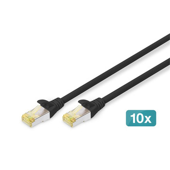 Digitus CAT 6A S/FTP patch cord 10 pieces DK-1644-A-0025-BL-10