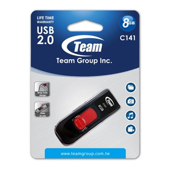 Team C141 8Gb Usb 2.0 Flash Drive Red TC1418GR01