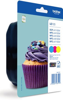 Brother LC-123RBWBP ink cartridge 3 pcs Original Cyan Magenta Yellow LC123RBWBP