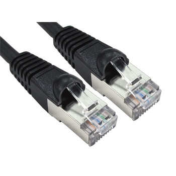 Cables Direct ART-100-HK networking cable 0.25 m Cat6a S/FTP S-STP Black ART-100-HK