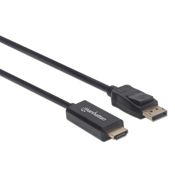 Manhattan Displayport 1.2 To Hdmi Cable 4K@60Hz 1.8M Male To Male Dp With Latch 153201