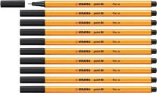 Stabilo point 88 Fineliner Pack of 10 Black POINT8810BLK