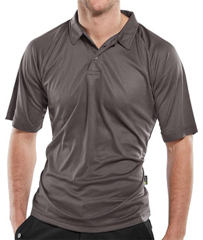 Beeswift B-COOL WICKING POLO SHIRT GREY 4XL BCPKSGY4XL