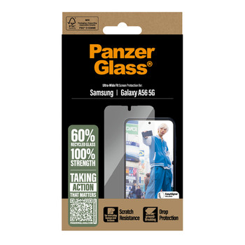 Panzerglass ® Screen Protector Samsung Galaxy A56 5G | Ultra-Wide Fit W. Easyali PGRNUWFG38380