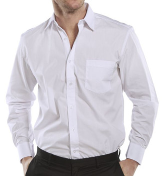Beeswift Classic Shirt Long Sleeve White Size 17 CSW17