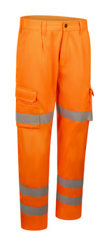 Beeswift Click Workwear Mens Nylon Reinforced Trousers Orange Size 34R NRTROR34R