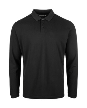 Beeswift Click Workwear Unisex Long Sleeve Polo Shirt Black Size 2XL CWW027BL2XL