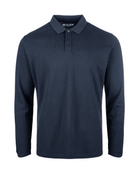 Beeswift Click Workwear Unisex Long Sleeve Polo Shirt Navy Blue Size XS CWW028NBXS