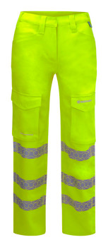 Beeswift Envirowear Recyclable Womens Hi Vis Trousers Saturn Yellow Size 16 EWCWTRSY16