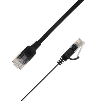 LinkIT UTP-FL6A-00200-BLK Flat U/UTP Cat6A Black 2m AWG UTP-FL6A-00200-BLK