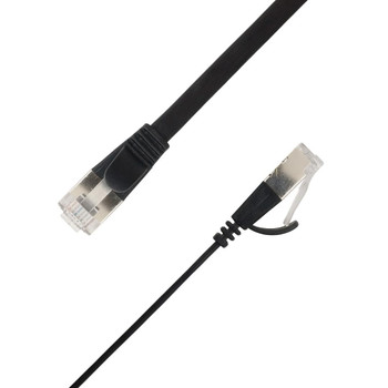 LinkIT STP-FL6A-00350-BLK Flat U/FTP Cat6A Black 3.5m STP-FL6A-00350-BLK