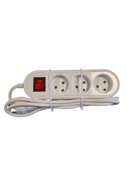 Mercodan 584420033 EL power strip with 3 earthed 584420033