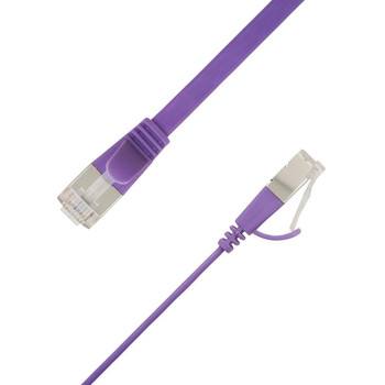 LinkIT STP-FL6A-00075-PU Flat U/FTP Cat6A Purple 0.75m STP-FL6A-00075-PU