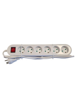 Mercodan 584420036 EL power strip with 6 earthed 584420036