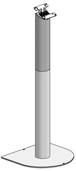 Ergonomic Solutions SURF015-02 Short Floorstand Halfmoon - SURF015-02