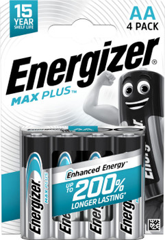 Energizer Max Plus Alkaline AA Battery Pack of 4 E303321803