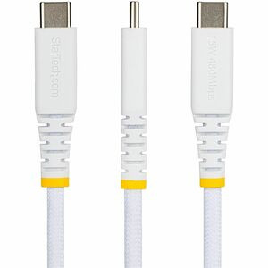 Startech 30Cm 1Ft Usb-A To Usb-C Fast Charging Cable 15W 3A Braided Nylon/Tpe Ja USB2AC30CMBRWH