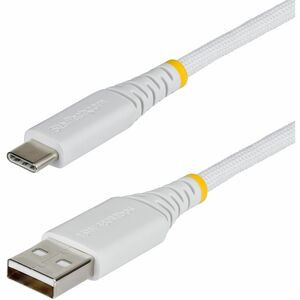 Startech 2M 6Ft Usb-A To Usb-C Fast Charging Cable 15W 3A Braided Nylon/Tpe Jack USB2AC2MBRWH
