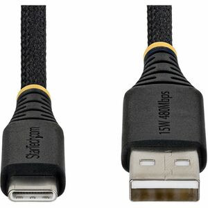 Startech 2M 6Ft Usb-A To Usb-C Fast Charging Cable 15W 3A Braided Nylon/Tpe Jack USB2AC2MBR