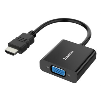 Hama Video Adapter HDMI Plug - VGA Socket Audio Socket Full HD 1080p Black 00300091