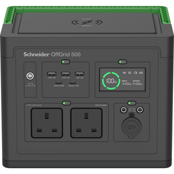 APC SE OffGrid Portable Power Station 500 - Li-Ion Battery LCD 2x  Outlets 3x PPS500-UK