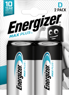 Energizer Max Plus Alkaline D Battery Pack of 2 E302306602