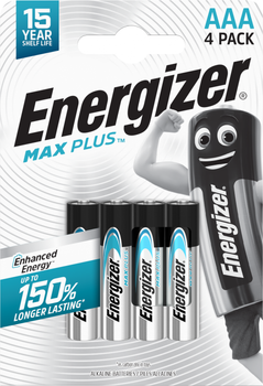 Energizer Max Plus Alkaline AAA Battery Pack of 4 E303320602