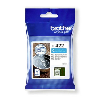 Brother LC422C 550 Page Cyan Ink Cartridge LC422C