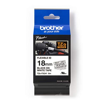 Brother TZEFX241 Black on White TZEFX241