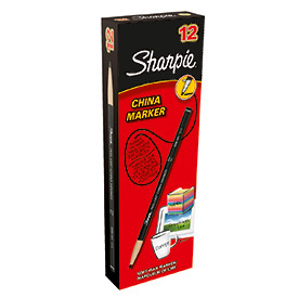 Sharpie S0305071 Black China Marker Box of 12 S0305071