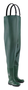 Dunlop Work-It Full Safety Chest Wader Green Size 10 NB2KLCW10