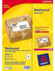 Avery L7993-25 Weatherproof Shipping Labels L7993-25