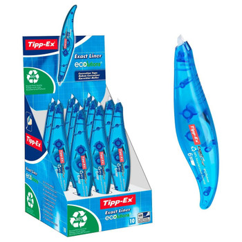 Tipp-Ex Pack of 10 Ecolutions Exact Liner Correction Tape Roller 5mmx6m 8104755