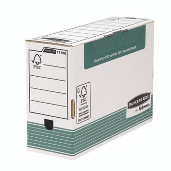 Bankers Box System 120 mm Folio Transfer File Green Pack of 10 1179201